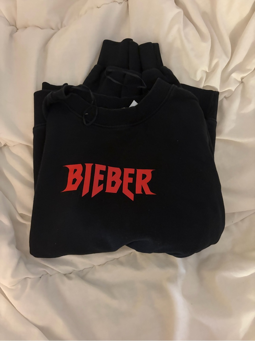 Justin Bieber Purpose Tour Crewneck Sweater with Red Logo